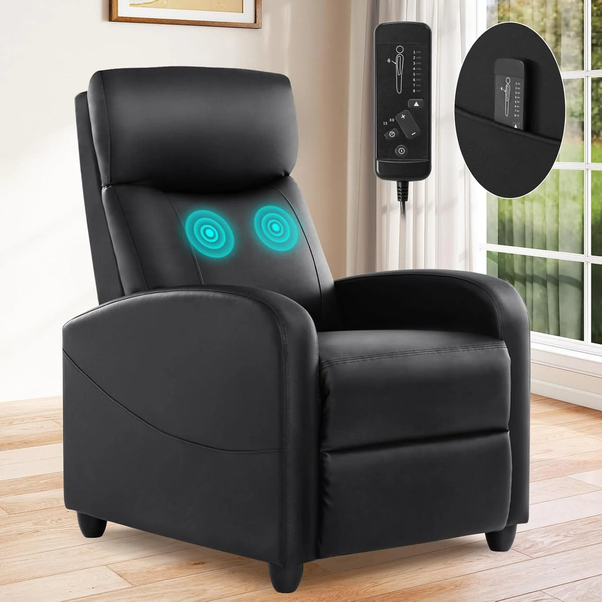 Swivel Rocking Recliner Chair with Extra Large Footrest High Back, Upholstered Glider Nursery Chair for Living Room, Bedroom & Nursery, Comfortable Deep Seat for Relaxation, Grey