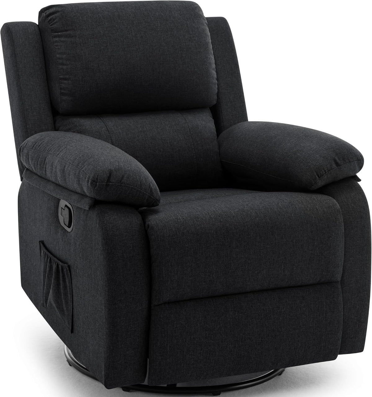 Reclining rocking chair 360 degree rotating fabric sliding reclining chair