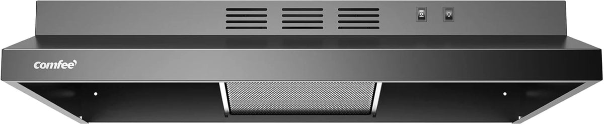 Comfee 30" Under Cabinet Ducted/Ductless Convertible Slim Vent Durable Stainless Steel Kitchen Reusable Filter